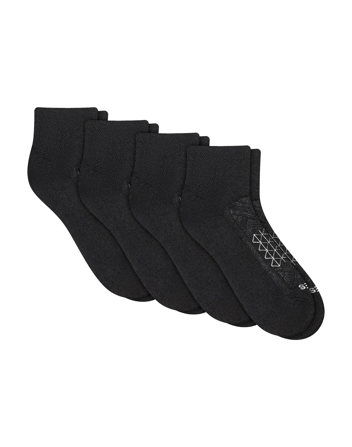 Hanes Absolute Run Men's Socks Pack, 4-Pack, Heel-Shield Tab, Moisture Wicking Main image