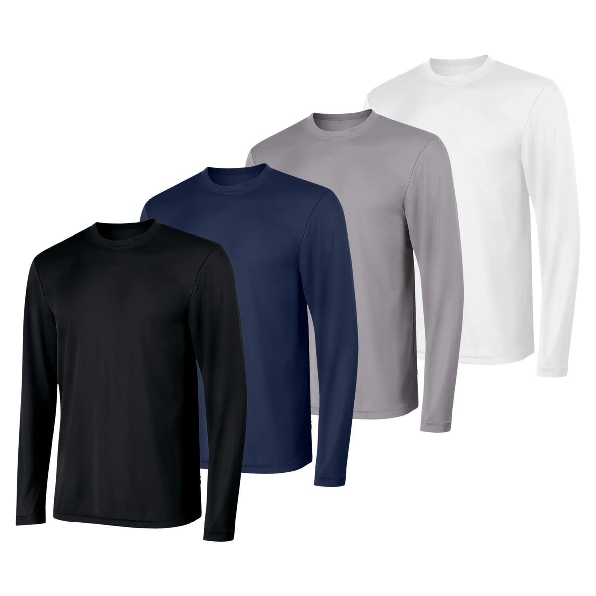 Hanes Sport Cool DRI Men's Performance Long Sleeve T-Shirt, Value 4-Pack Main image