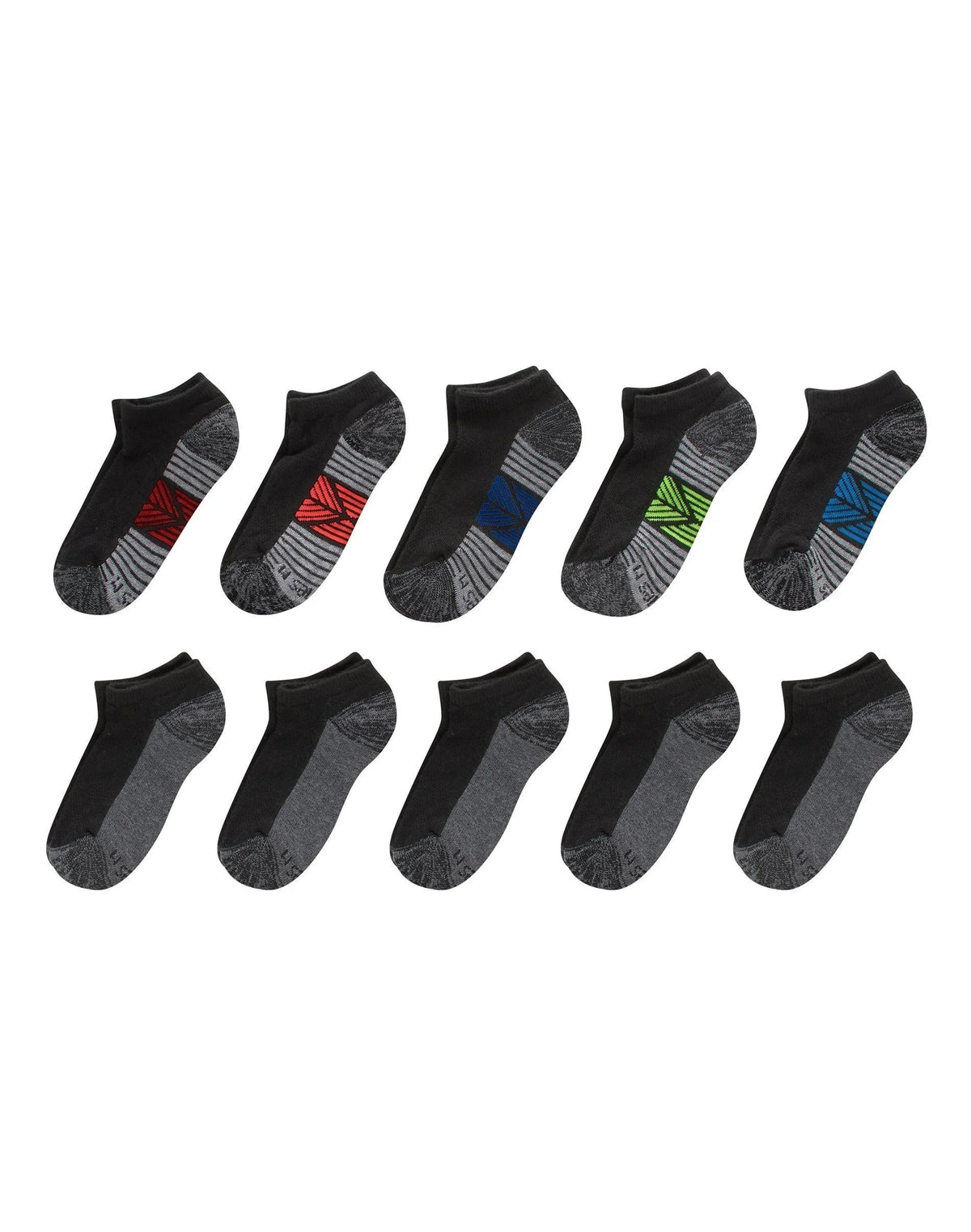 Hanes Ultimate Double Tough Boys' No Show Socks, 10-Pairs Main image