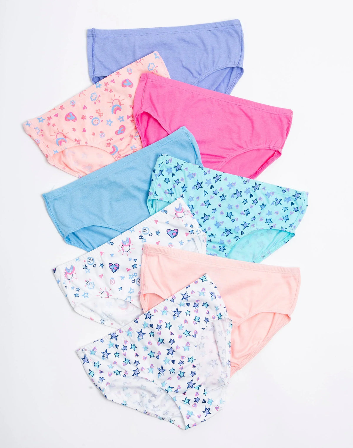 Hanes Ultimate Pure Comfort Girls' Hipster Underwear, Cotton, 8-Pack Main image