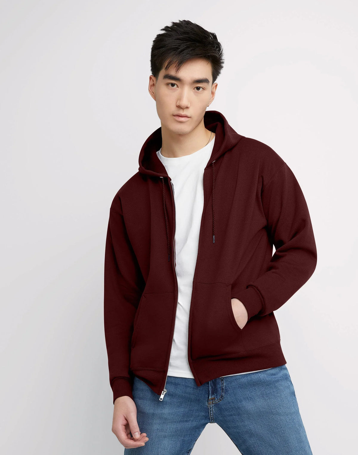 Hanes EcoSmart Unisex Full-Zip Fleece Hoodie Main image