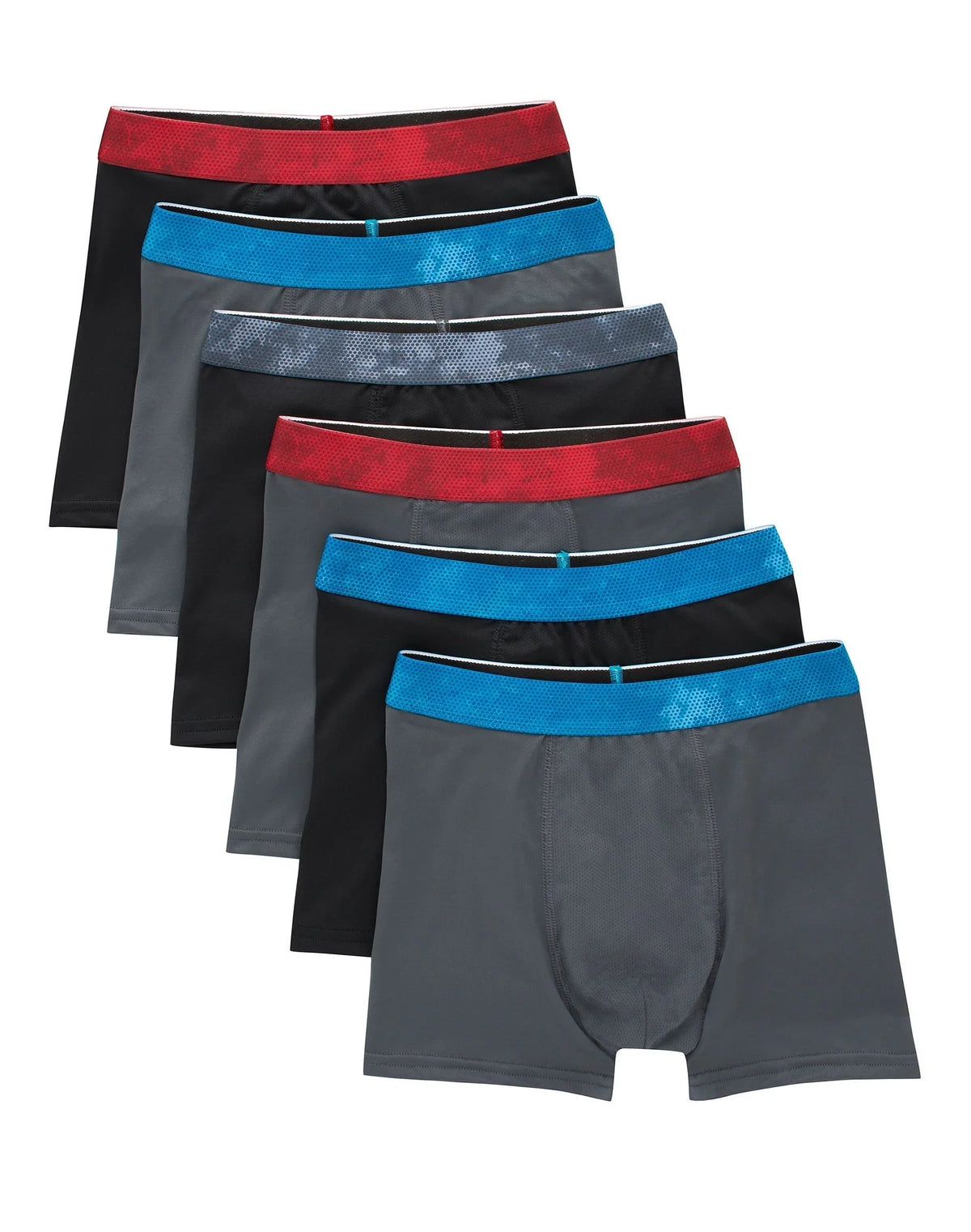 Hanes Boys' Performance Tween Boxer Briefs Pack, X-Temp, Assorted, 6-Pack Main image
