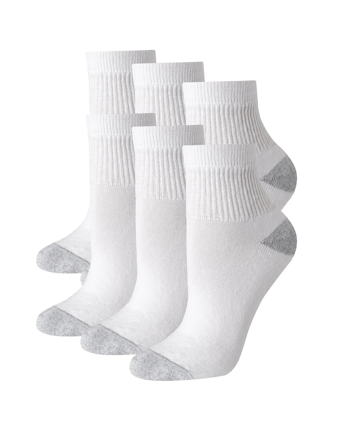 Hanes Women's Ankle Socks, Moisture-Wicking, Extended Sizes 8-12, 6-Pairs