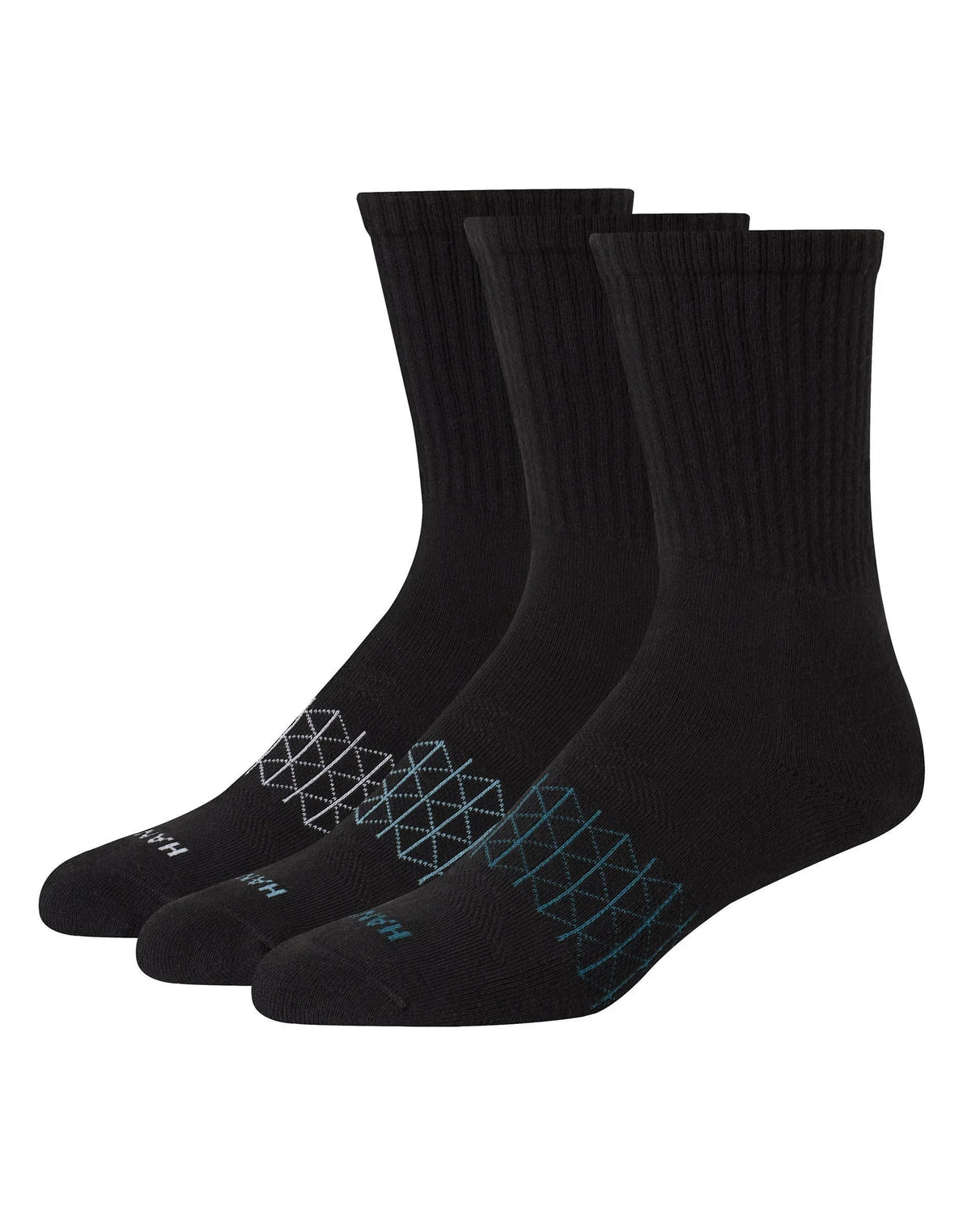 Hanes Absolute Active Men’s Cushioned Crew Socks, Shoe Sizes 6-12, 3-Pairs Main image