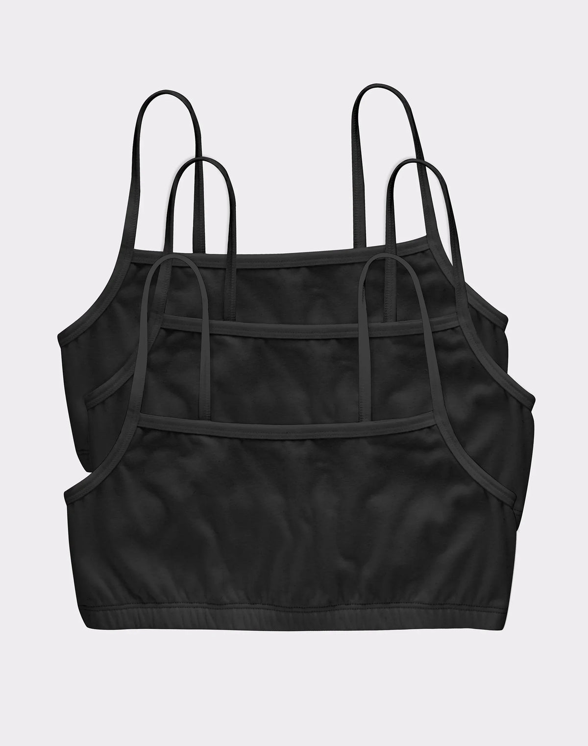 Hanes Women's String Crop Bralette, 3-Pack Main image