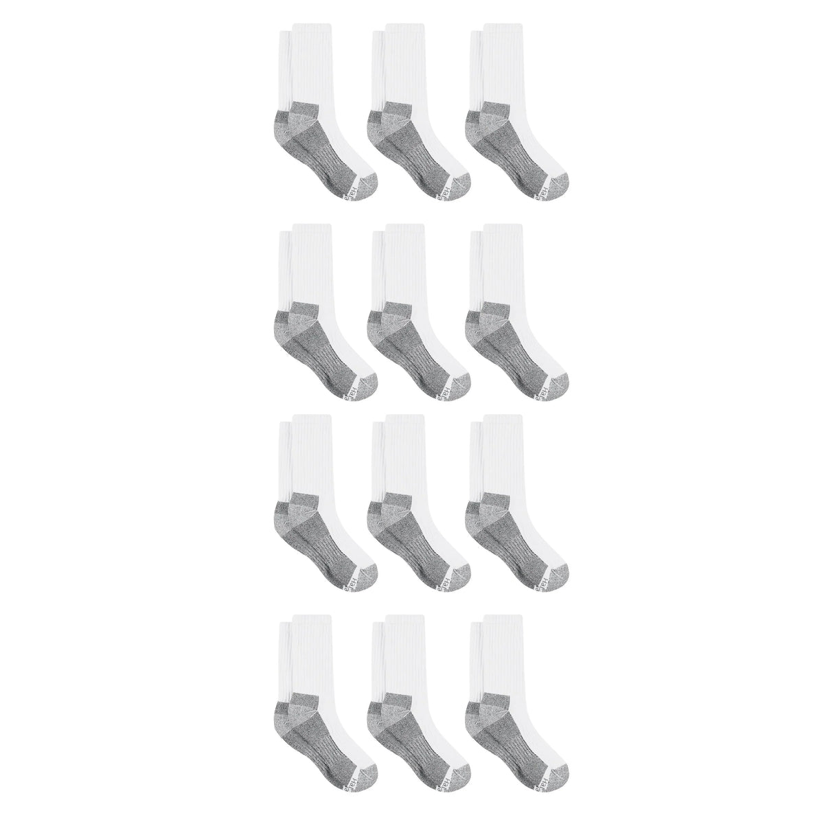 Hanes Work Men's Socks Pack, 12-Pack, Moisture-Wicking Double-Tough Socks Main image