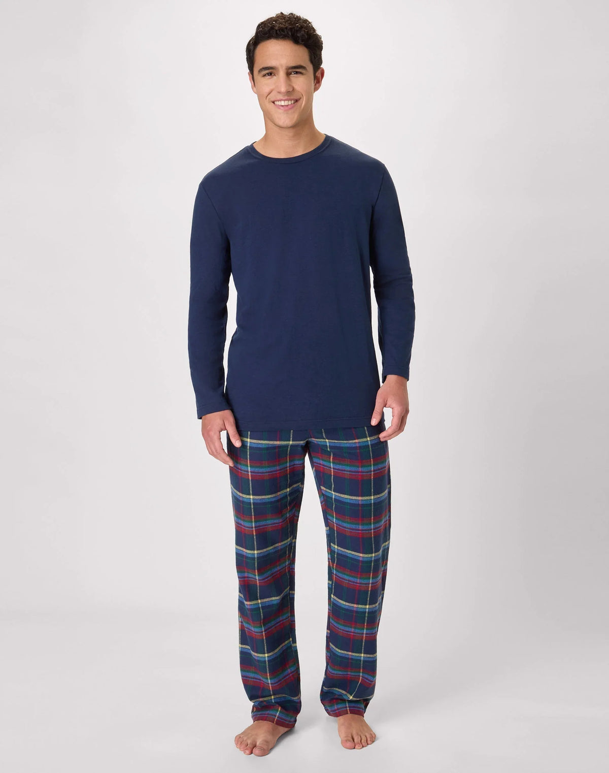 Hanes Men's Flannel Pajama Set, Plaid Print Main image