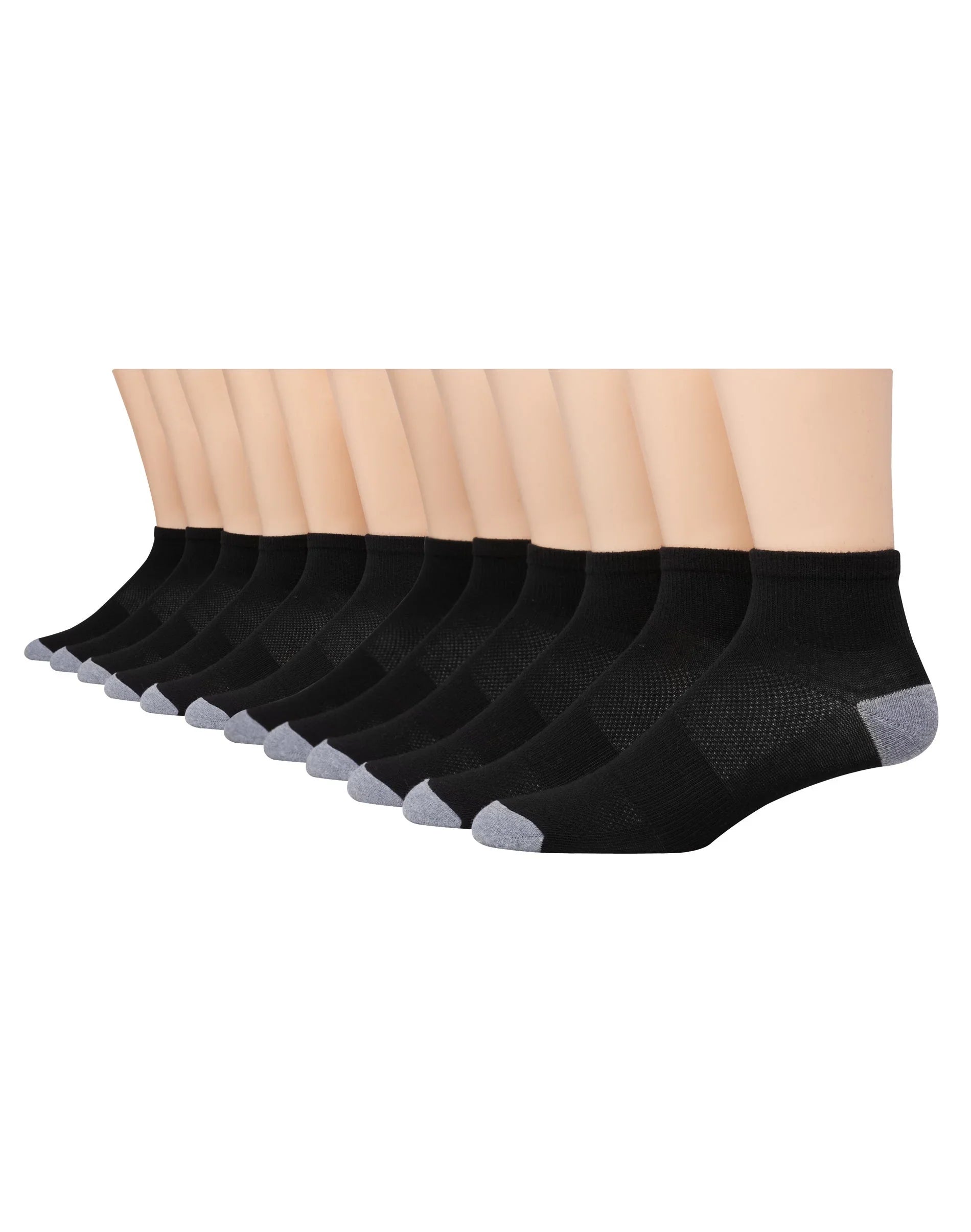Hanes X-Temp Men's Lightweight Ankle Socks, Shoe Sizes 6-12, 12-Pairs Secondary image