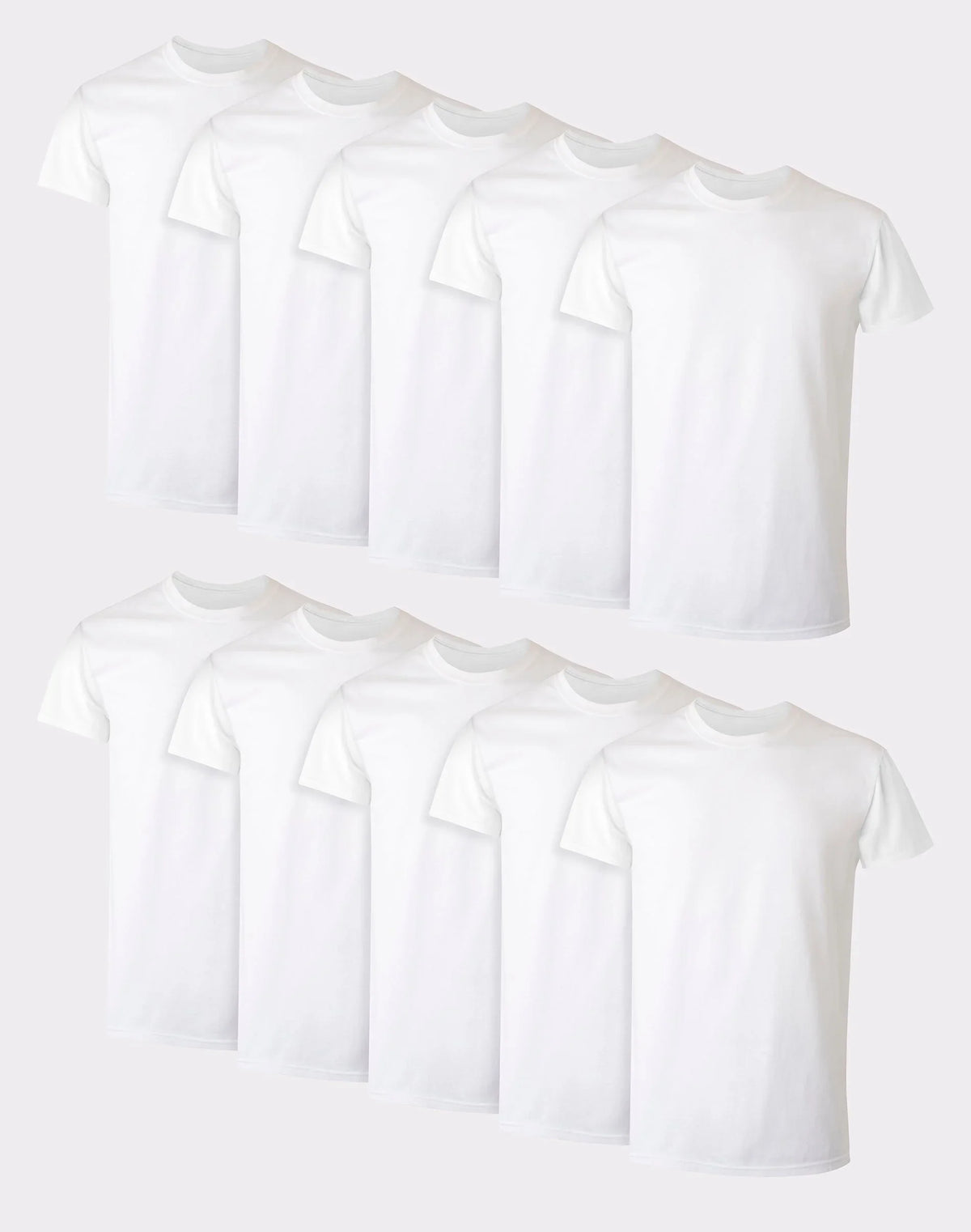 Hanes Men's Cotton Undershirt Super Value Pack, Moisture-Wicking, White,  10-pack Main image