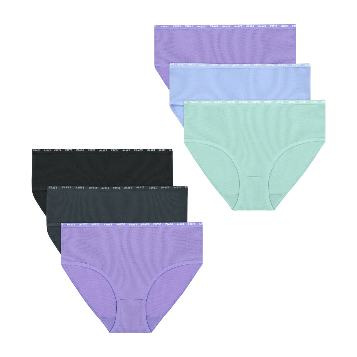 Hanes Moves Girls' Underwear Briefs, 6-Pack, Anti-Odor, X-Temp, Moisture Wicking Main image