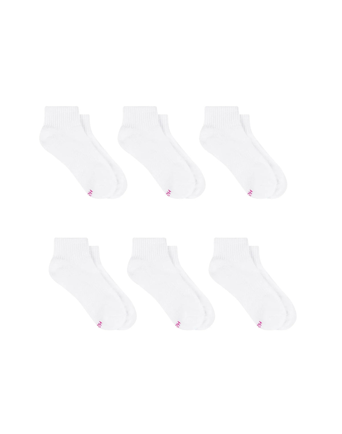 Hanes Moves Women's Ankle Socks, X-Temp, Shoe Sizes 8-10, 6-Pairs