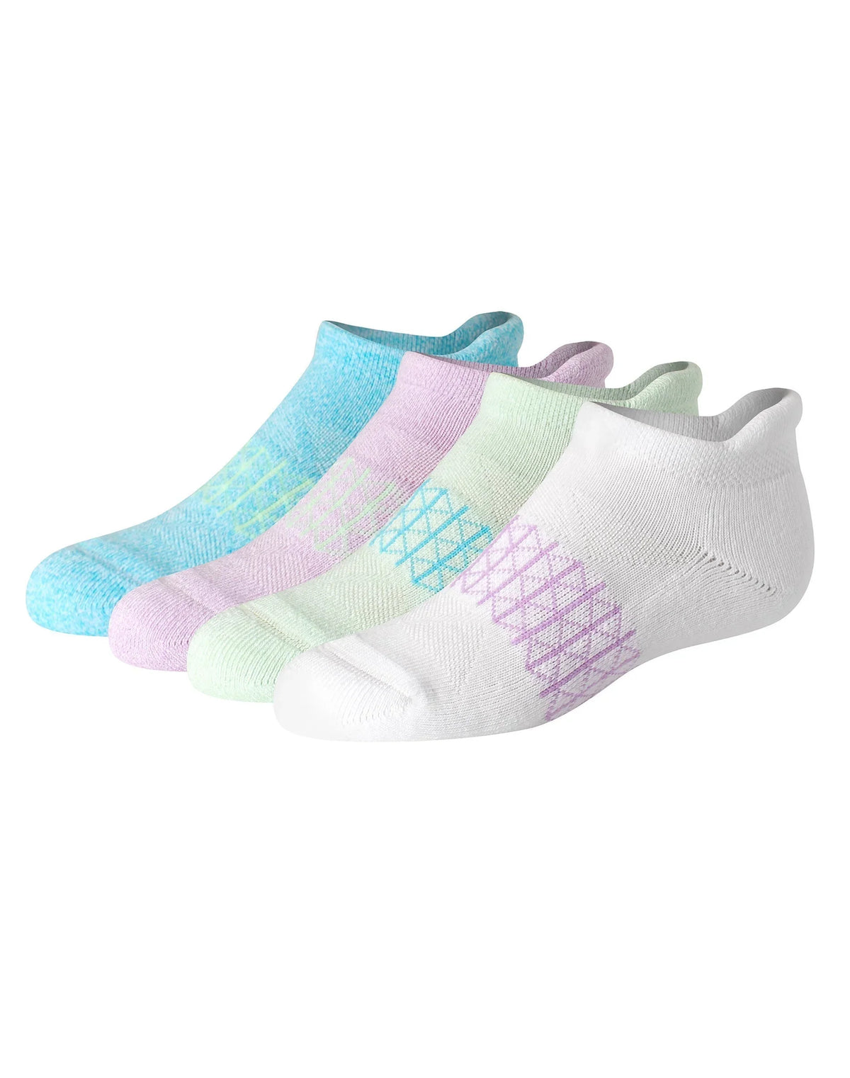 Hanes Absolute Active Girls' Heel Shield Socks Pack, 4-Pack, Moisture Wicking Main image