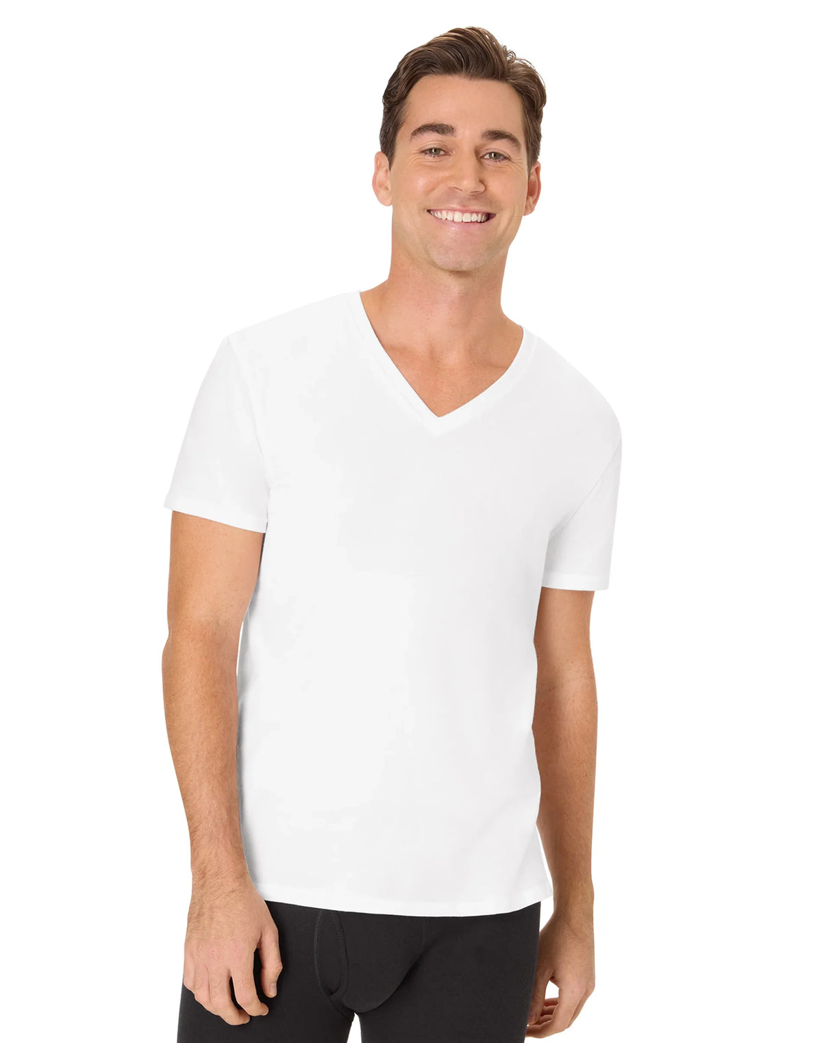 Hanes Ultimate® Men's Undershirts V-Neck Pack – 3-Pack – Comfort Fit Stretch Tees – Moisture Wicking Main image