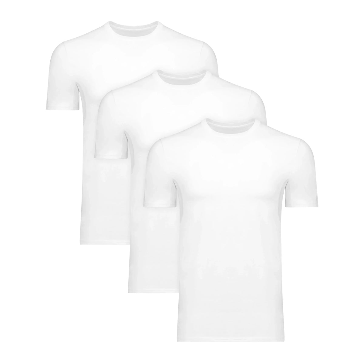 Hanes Men's Sweat Block Crewneck Tee, White, 3-Pack Main image
