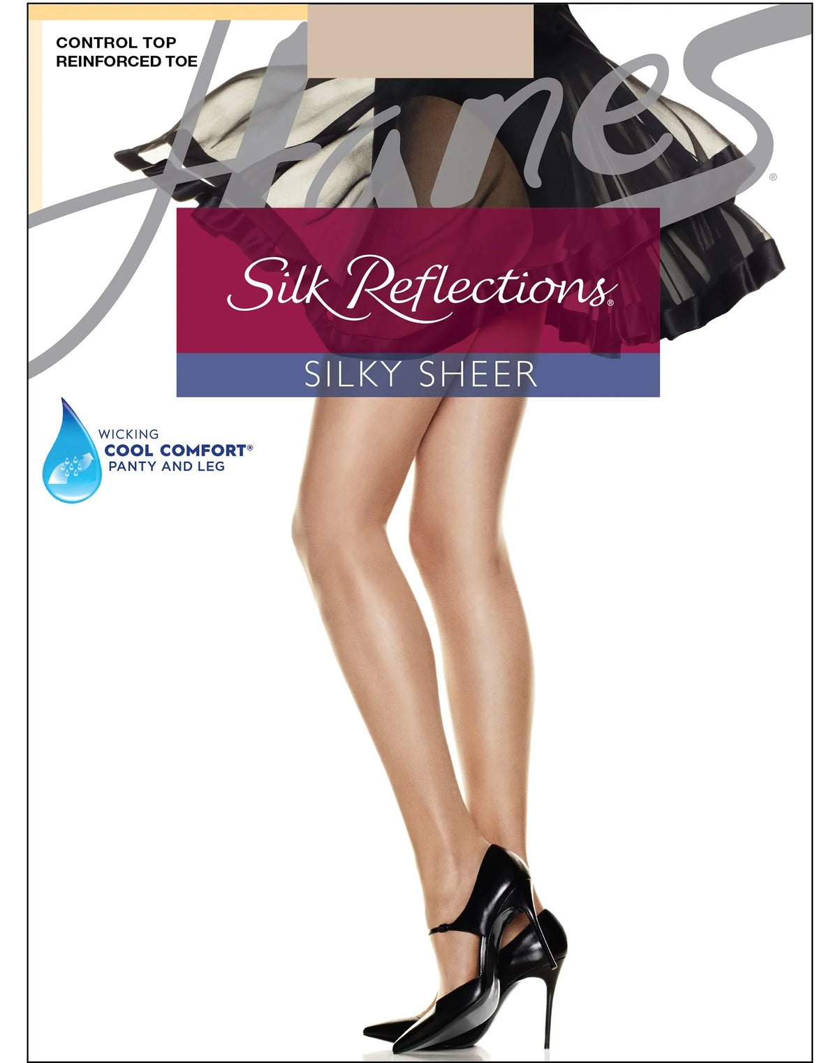 Hanes Silk Reflections Control Top Pantyhose with Reinforced Toe Main image