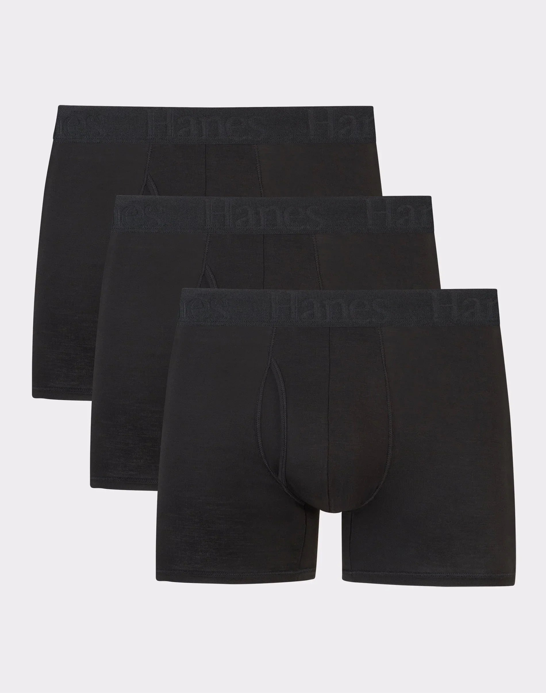 Hanes Originals Ultimate Men's SuperSoft Trunk Underwear, Black, 3-Pack Secondary image
