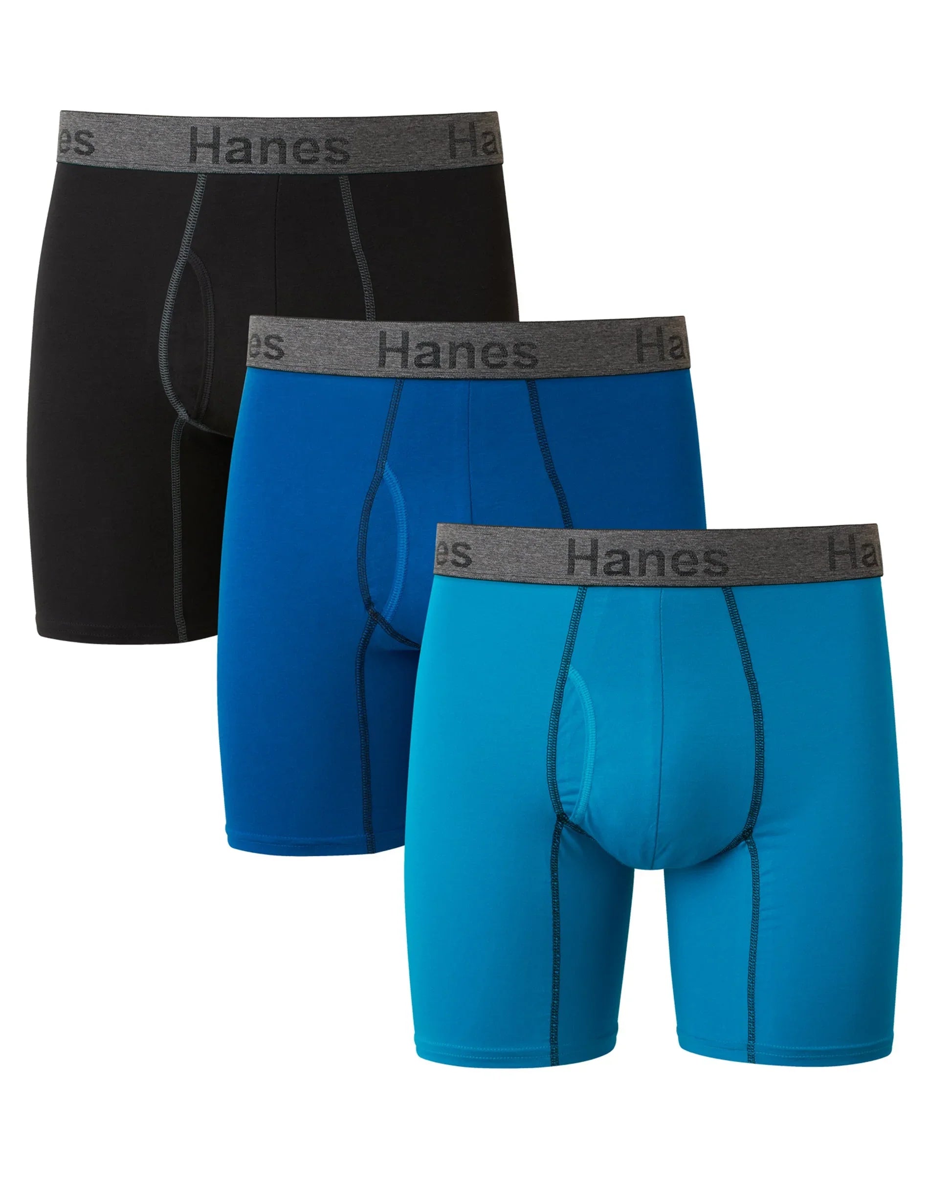 Hanes Men's Comfort Flex Fit® Ultra Soft Cotton Stretch Boxer Briefs 3-Pack Secondary image