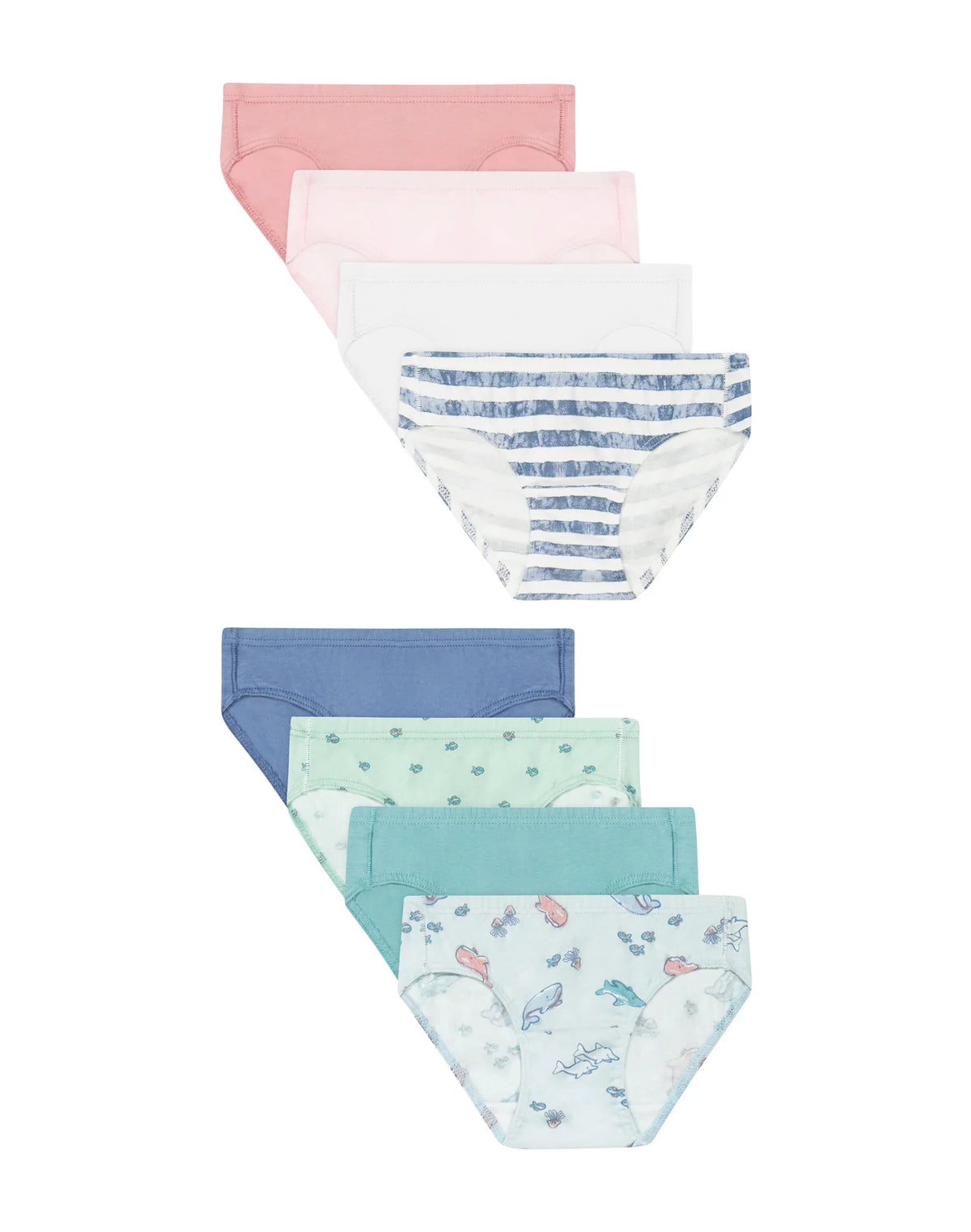 Hanes Pure Comfort Toddler Girls' Underwear Hipsters, 8-Pack, Organic Cotton, Assorted Main image