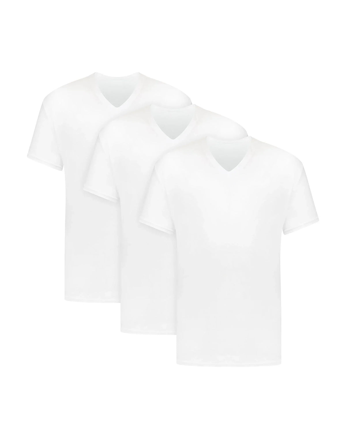 Hanes Big Man Ultimate® ComfortSoft® Men's V-Neck Undershirts Pack – 3-Pack – Cool Comfort® Cotton (Big & Tall) Main image