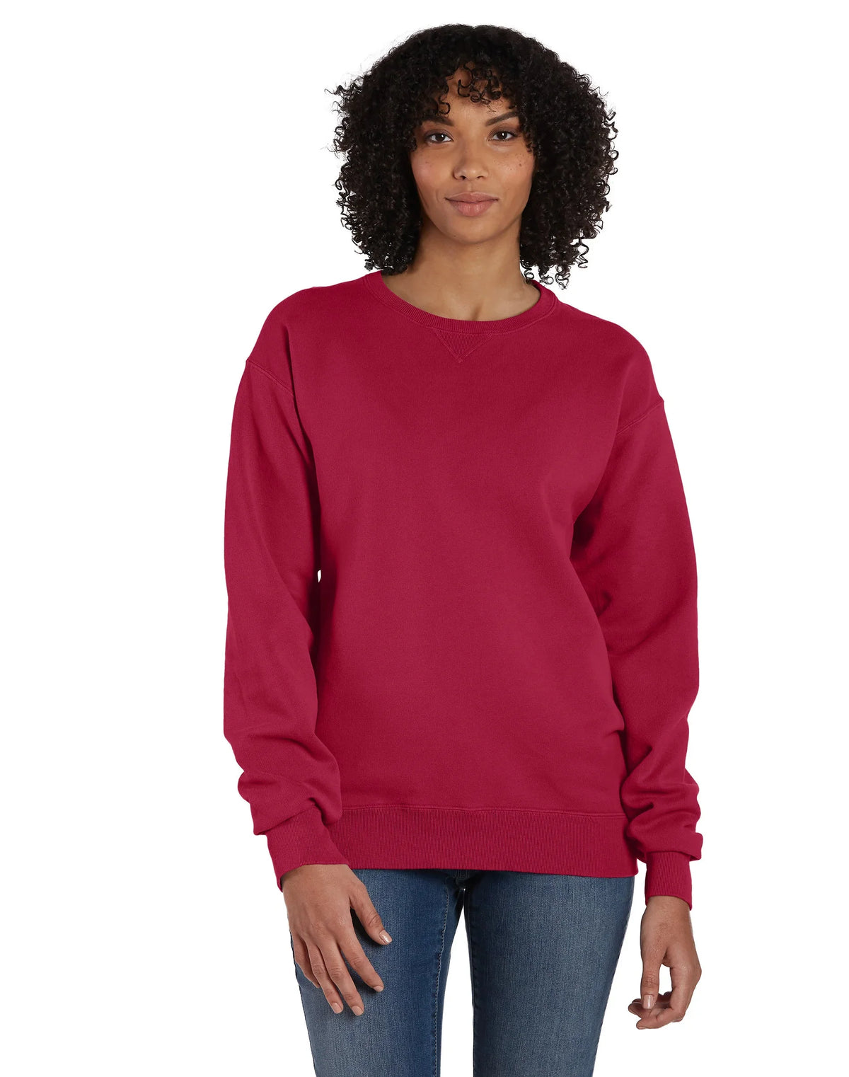 Hanes Unisex Garment Dyed Fleece Sweatshirt
