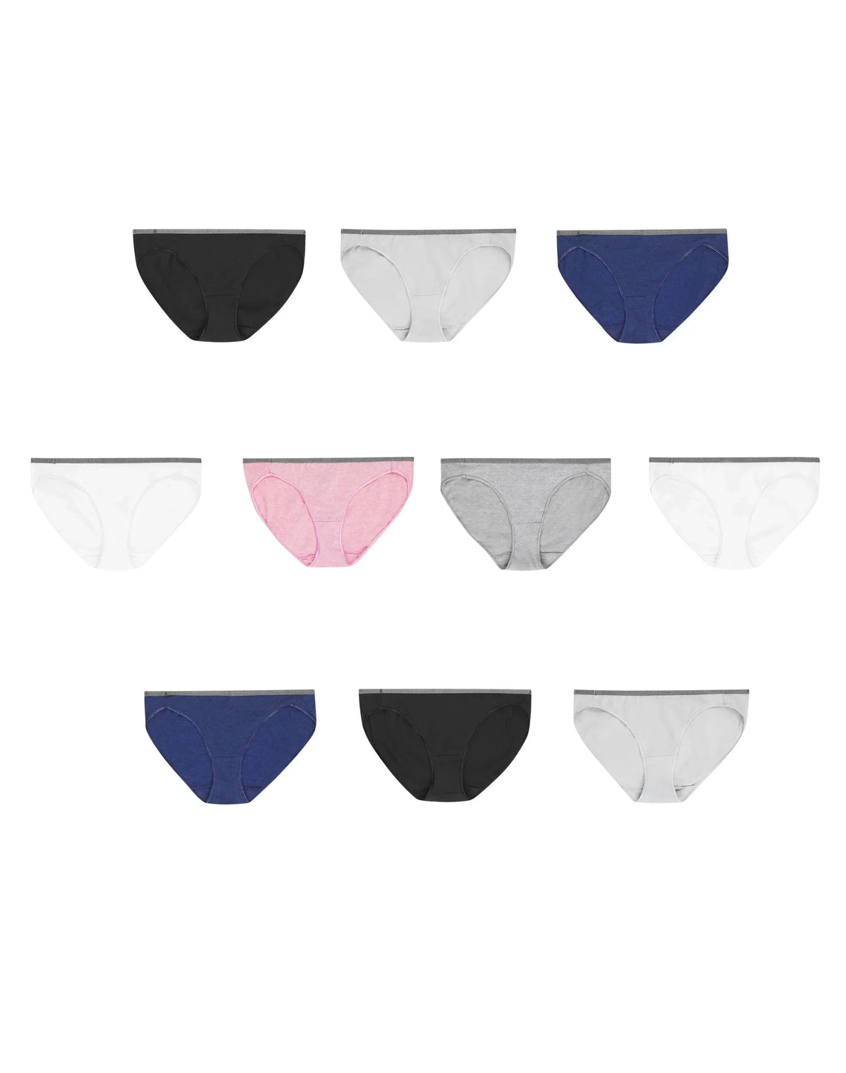 Hanes Women's Stretch Cotton Bikini Underwear, 10-Pack Main image