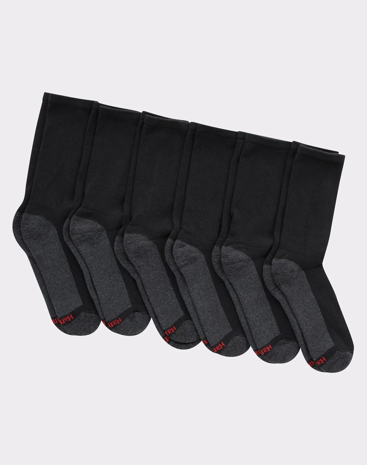 Hanes Double Tough Men's Crew Socks, Max Cushion, 6-Pairs Main image
