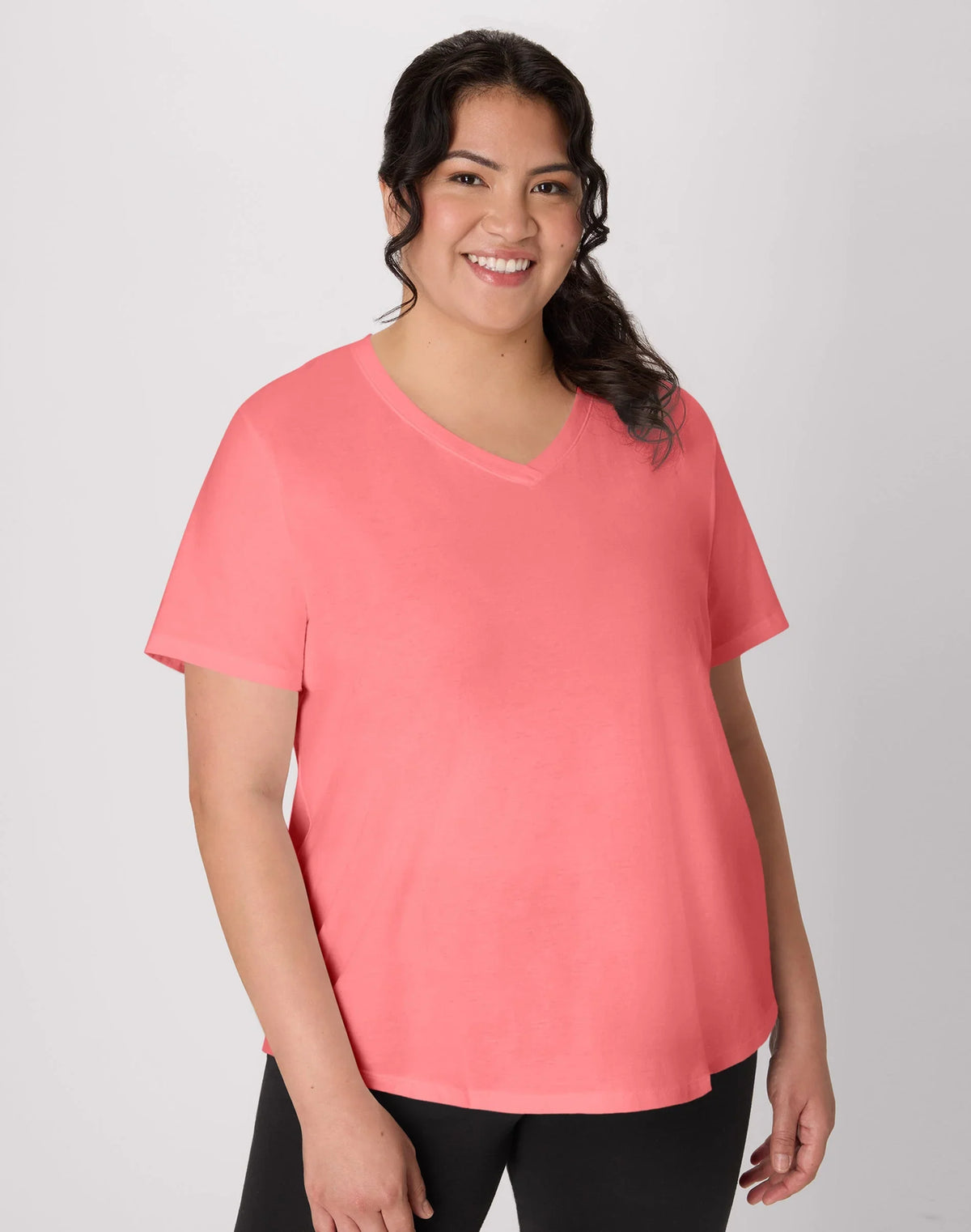 Hanes Just My Size Cotton Jersey Short Sleeve V-Neck T-Shirt (Plus Size) Main image