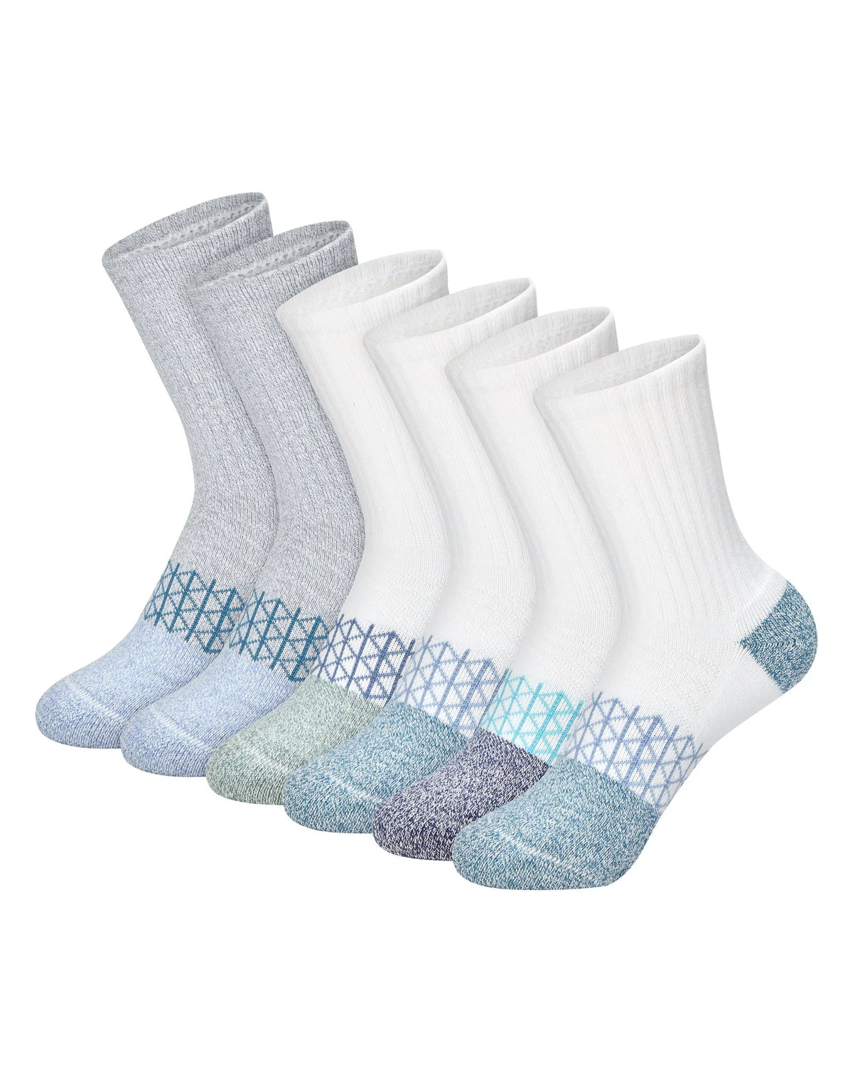 Hanes Absolute Active Boys' Crew Socks Pack, 6-Pack, Moisture-Wicking Athletic Cushioned Sports Socks Main image