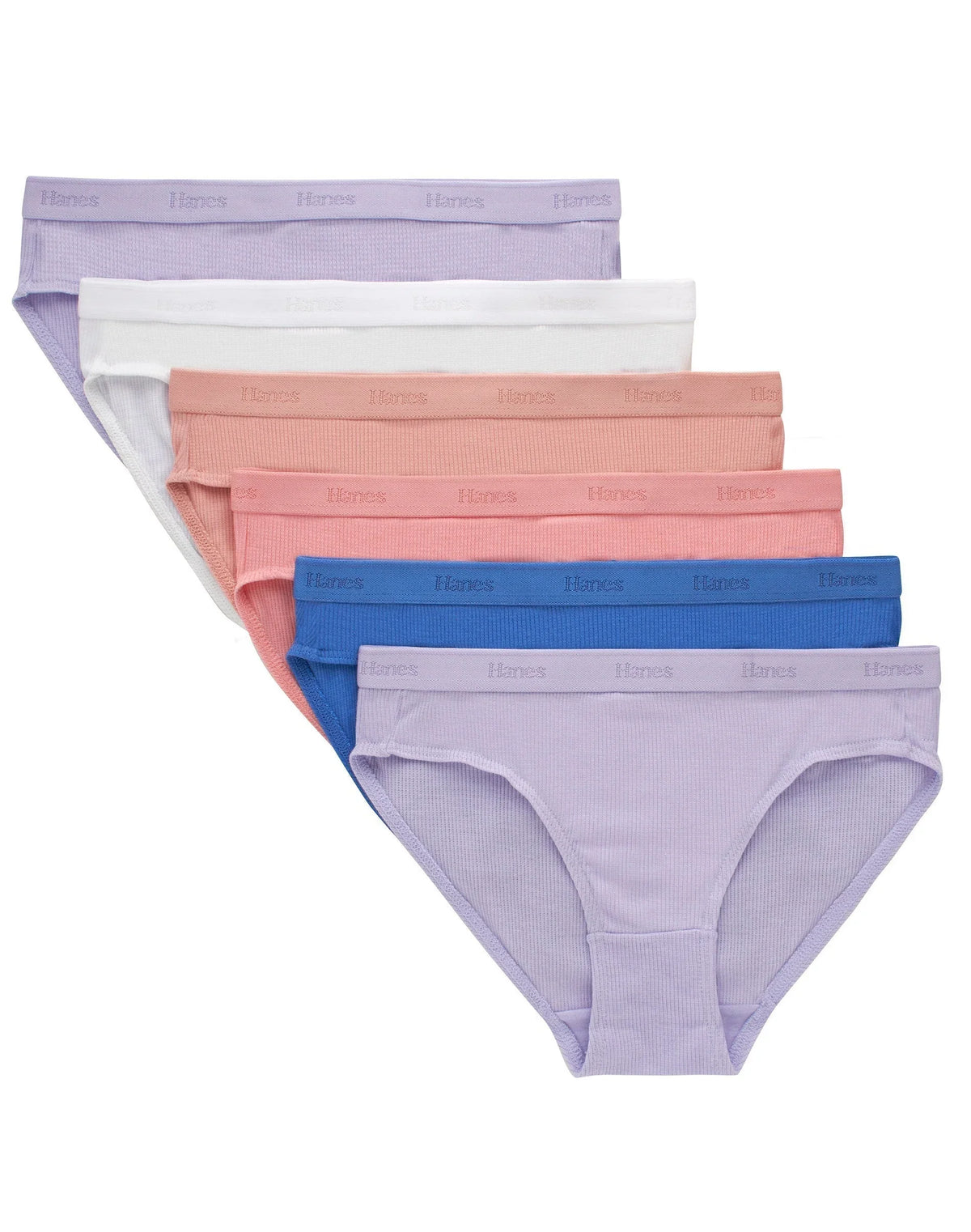 Hanes Originals SuperSoft Girls Underwear Bikinis, 6-Pack, Moisture-Wicking Main image