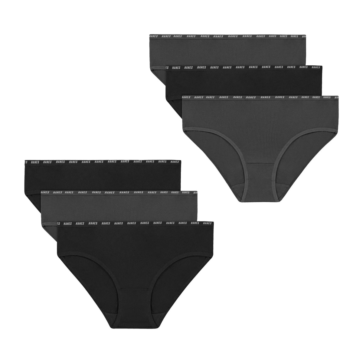 Hanes Moves Girls' Underwear Briefs, 6-Pack, Anti-Odor, X-Temp, Moisture Wicking Main image