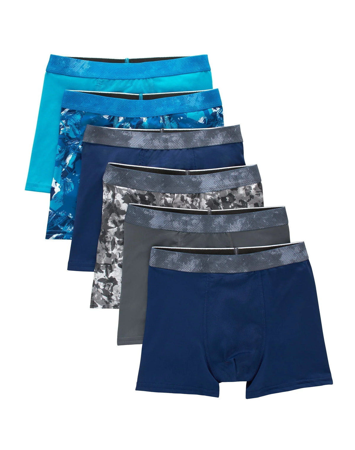 Hanes Moves Boys' Breathable Boxer Brief Underwear, X-Temp, Assorted, 6-Pack Main image
