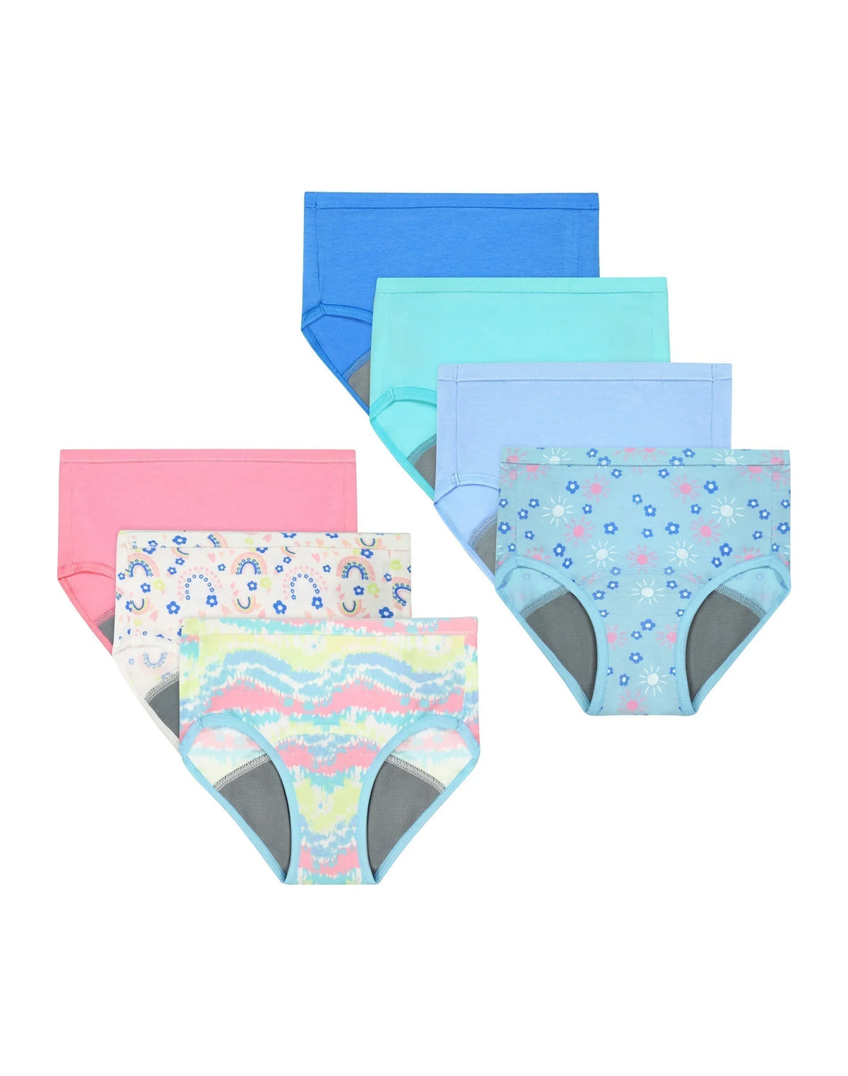 Hanes Girl's Potty Trainer Underwear Briefs, 7-Pack, Moisture-Wicking, Assorted Main image