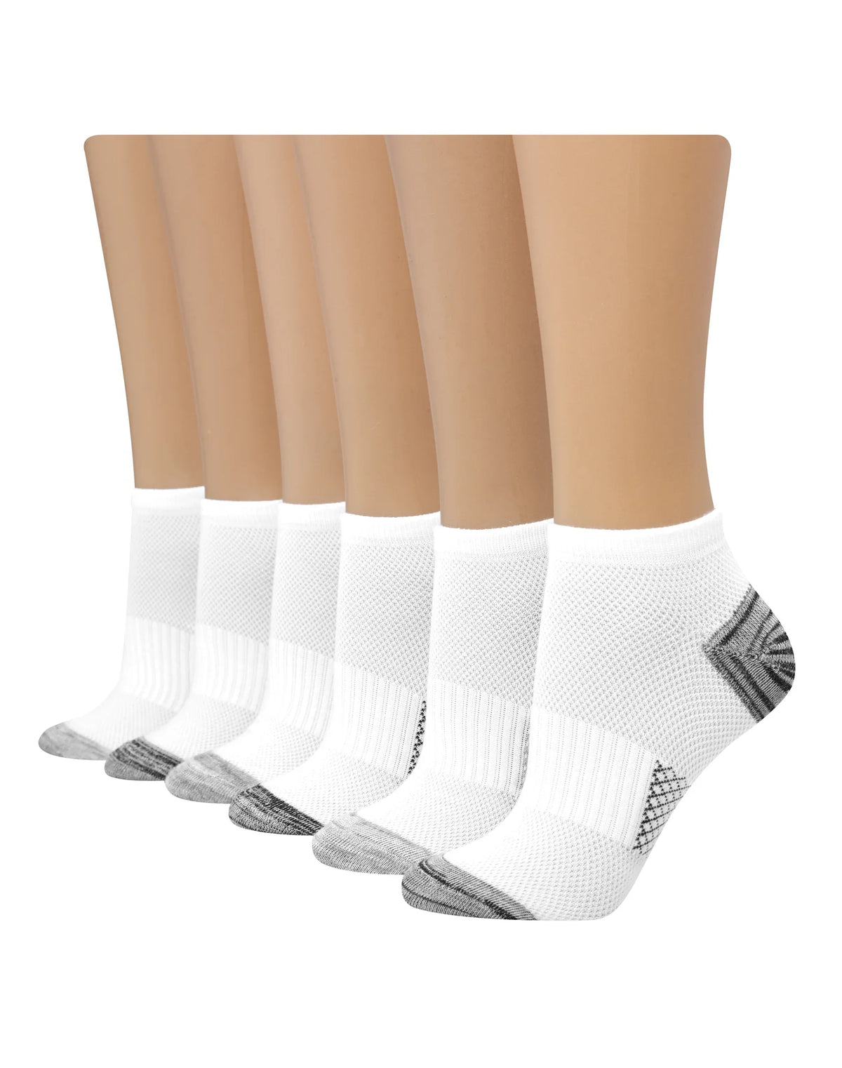 Hanes X-Temp Women's No Show Socks, 6-Pairs Main image