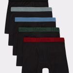 Hanes Originals Boys' SuperSoft Boxer Brief Underwear, Black, 5-Pack #BRO2BB