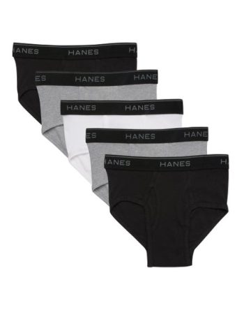 Hanes Ultimate ComfortSoft Boys' Brief Underwear, Assorted, 5-Pack #BU39B5