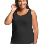 Hanes Just My Size Women's Cotton Jersey Tank, Shirttail Hem (Plus Size) #OJ207
