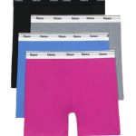 Hanes Originals Women's Mid-Thigh Boxer Brief Underwear, Breathable Stretch Cotton, 4-Pack #OCMTFA