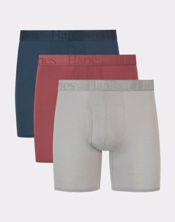Hanes Originals Ultimate Men's SuperSoft Boxer Brief Underwear, Assorted, 3-Pack #UO2BB3