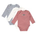 Hanes Pure Comfort Baby Long Sleeve Bodysuits, Organic Cotton, Boys & Girls, 3-Pack #BP2BS3