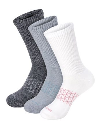 Hanes Absolute Wellness Women's Non-Binding Crew Socks, 3-Pairs #WPAWC3