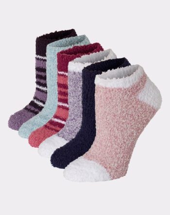 Hanes Women's Cozy No Show Socks. Assorted, 6-Pairs #CYW650