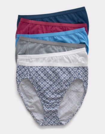 Hanes Ultimate Women's Breathable Hi-Cut Underwear, 6-Pack #43H6CC