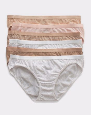 Hanes Ultimate Women's Breathable Cotton Bikini Underwear, 6-Pack #42H6CC