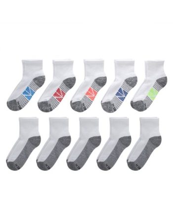 Hanes Ultimate Double Tough Boys' Ankle Socks, 10-Pairs #HBUDA0