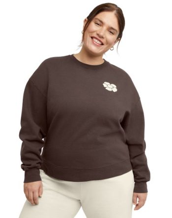 Hanes Originals Women's Fleece Sweatshirt, Good Days Ahead (Plus Size) #OG111P??586M7B