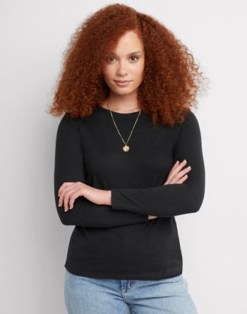 Hanes Women's Long Sleeve Cotton T-Shirt #O9133