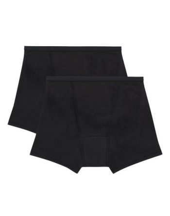 Hanes Comfort, Period. Women's Boxer Brief Period Underwear, Super Leaks, 2-Pack #SP49AS