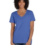 Hanes Women's Garment Dyed V-Neck T-Shirt #GDH125??GRTDYE