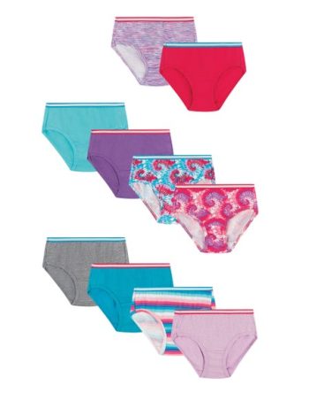 Hanes Girls' Underwear Briefs, 10-Pack #GSBR10