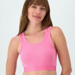 Hanes Originals Women's SuperSoft Comfywear Rib Banded Crop Top #HLT214